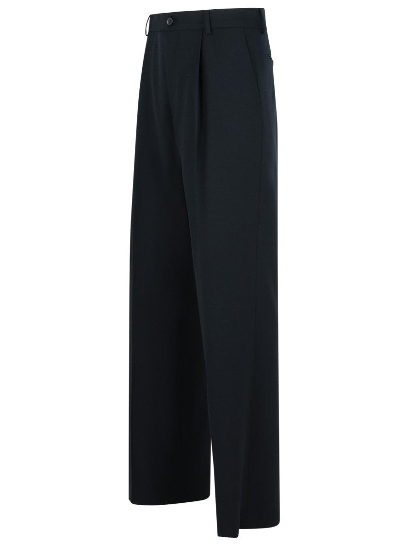 Dries Van Noten 'Penrud' Straight Black Wool Pants