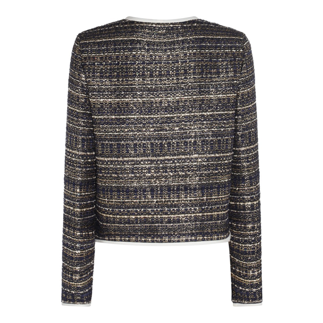 Valentino Tweed Cropped Line Blazer