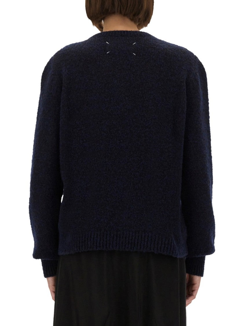 Maison Margiela Textured Knit Choker With Classic Round Neckline