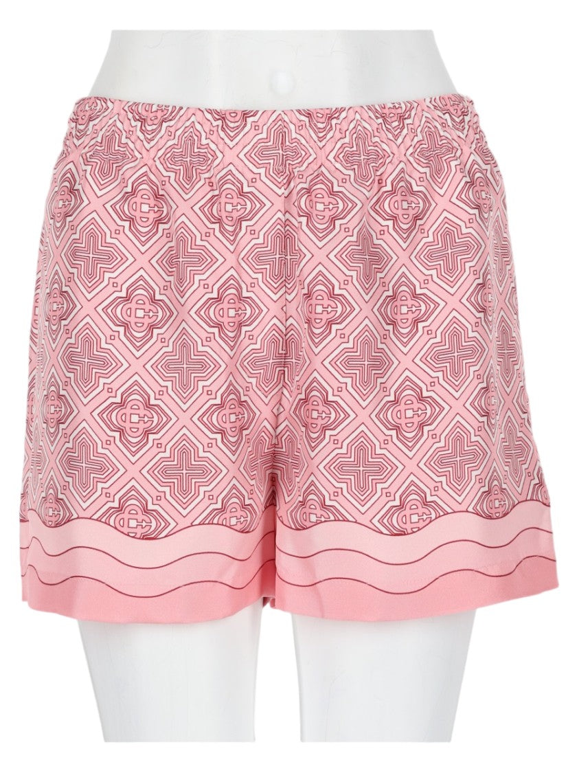 Casablanca Geometric Pattern Silk Shorts