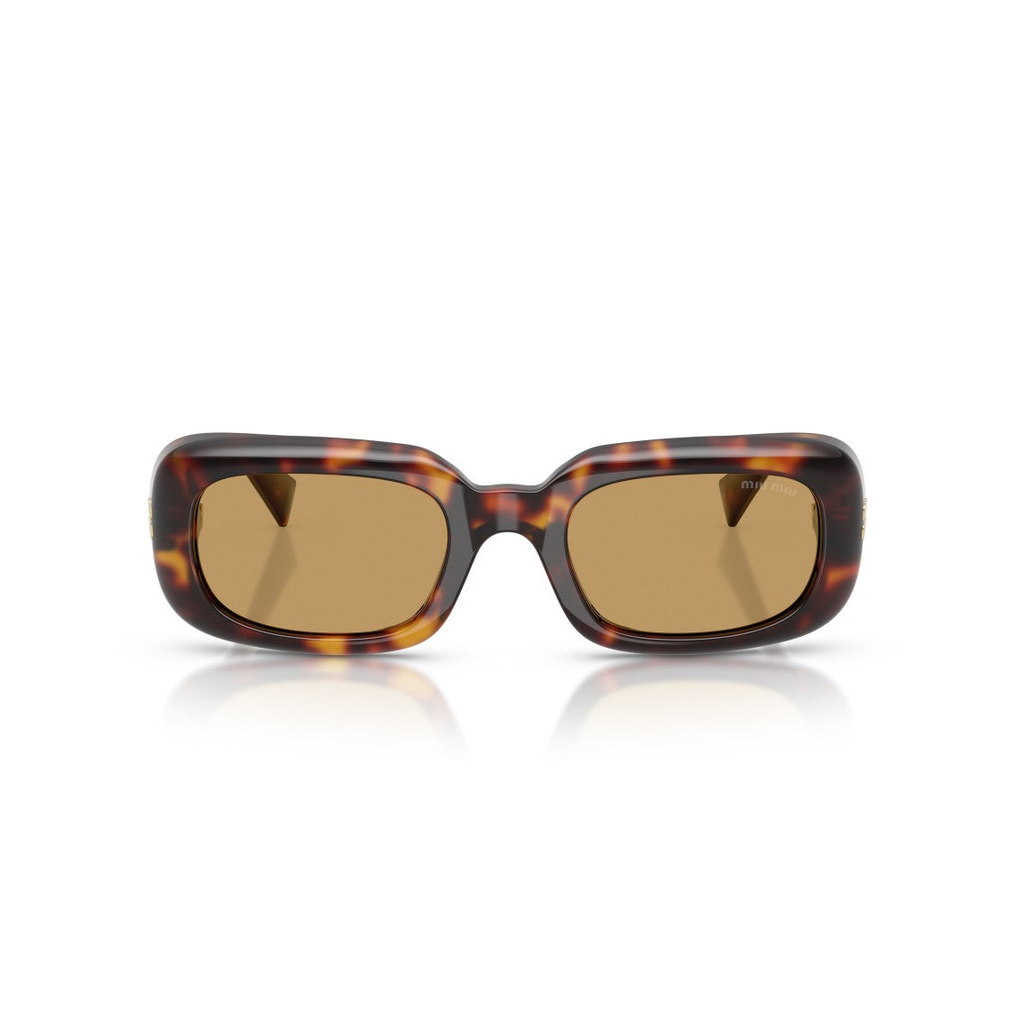 Miu Miu 0Mu B13s Rectangular Tortoiseshell Sunglasses