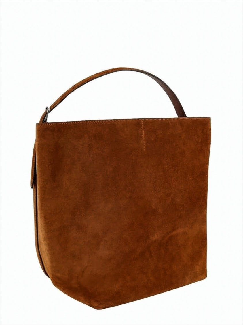 Totême Spacious Suede Tote Bag With Clean Silhouette