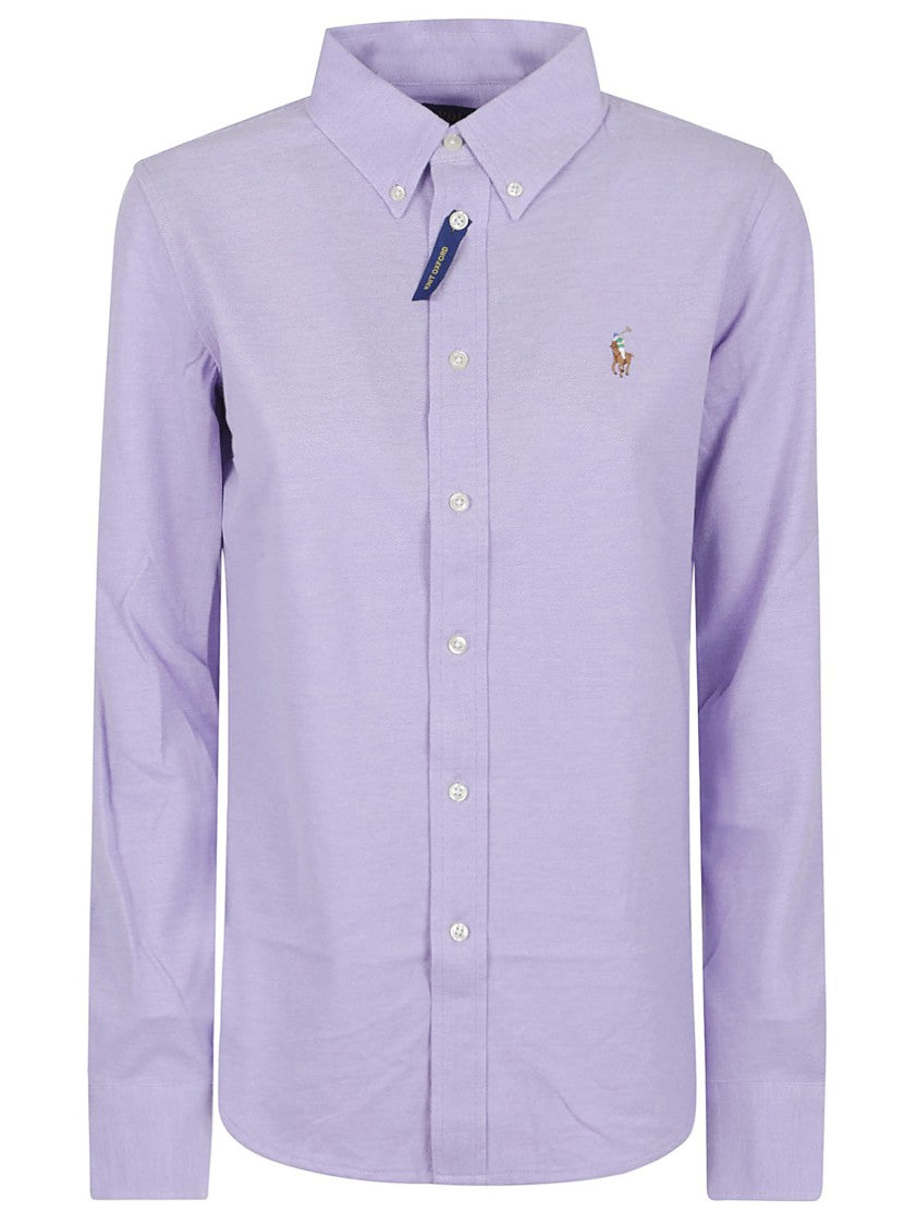 Polo Ralph Lauren Button-Front Cotton Piqué Shirt With Polo Pony Motif