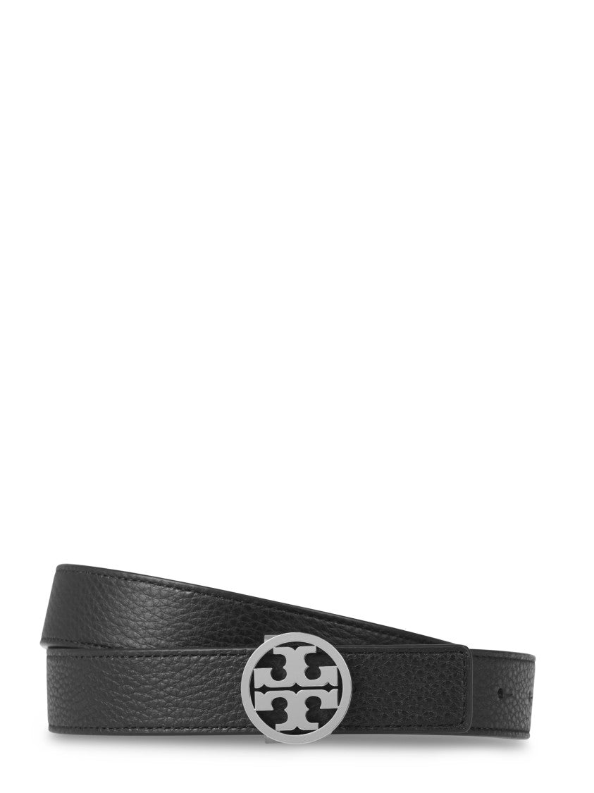 Tory Burch Reversible 1-Inch Leather Belt With Distinctive Logo Buckle