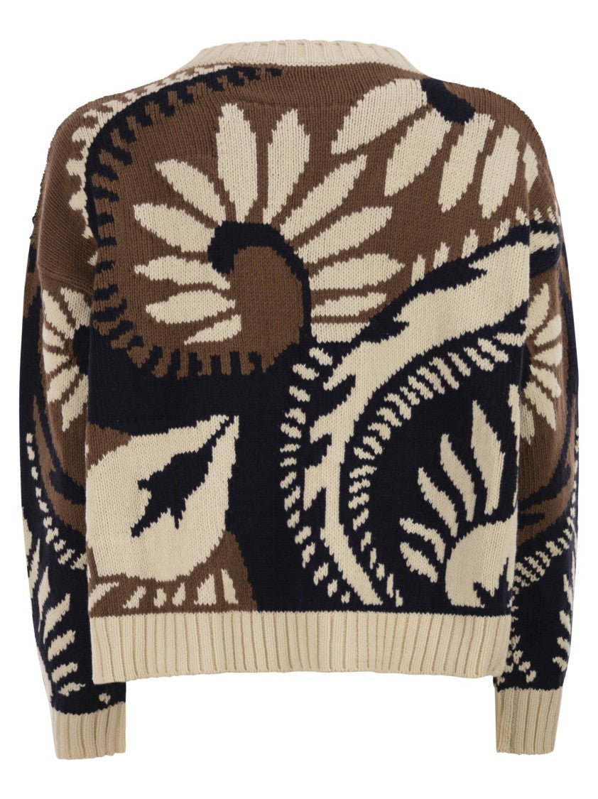 Max Mara Wkdcelebre - Patterned Cotton Crew Neck