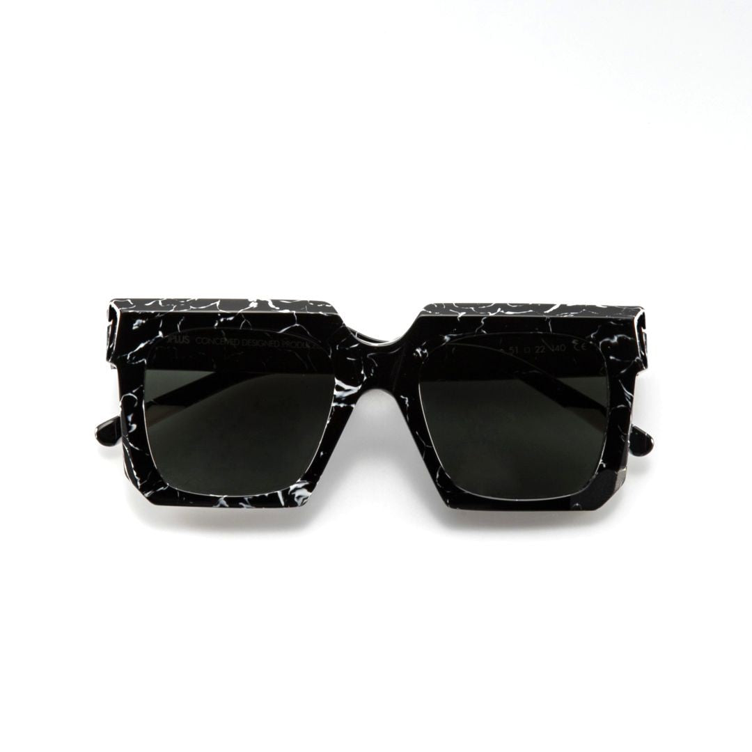 Jplus Egia Oversized Square Sunglasses With Marbled Accents