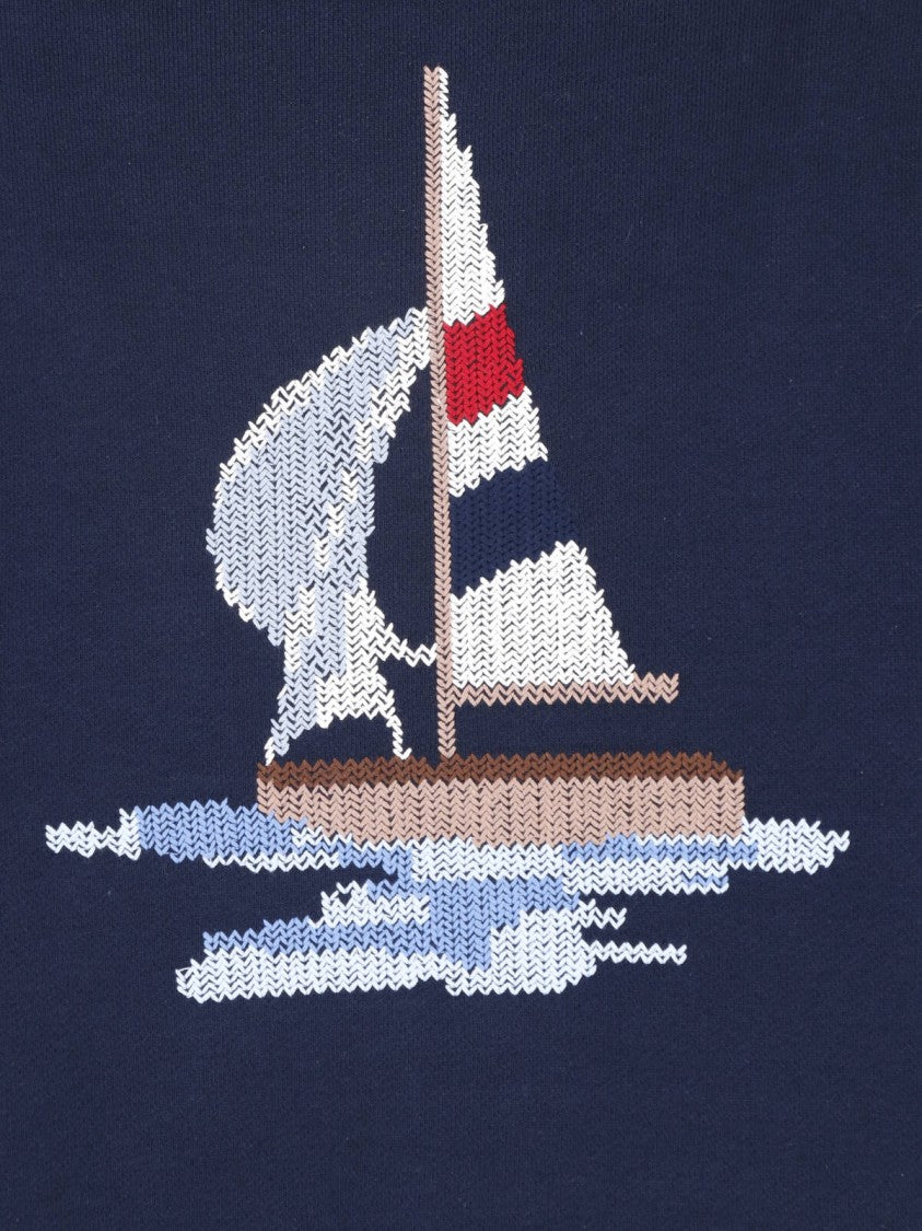 Thom Browne Blue 4-Bar Cotton Cardigan