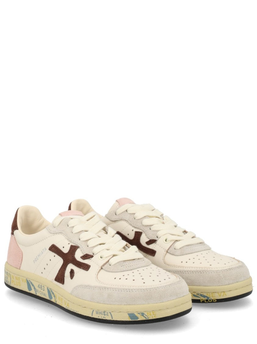 Premiata Bsktclad Low-Top Suede Reflective Sneakers