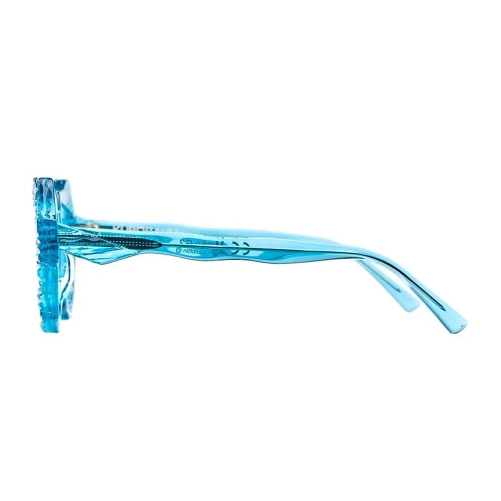 Kuboraum Mask G2 Irregular Cat-Eye Turquoise Acetate Sunglasses