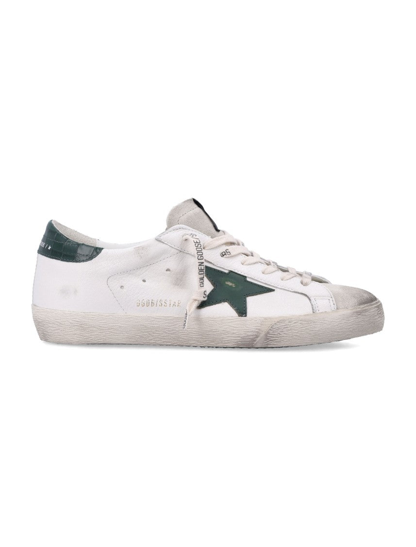 Golden Goose Super Star Green Accent Sneakers