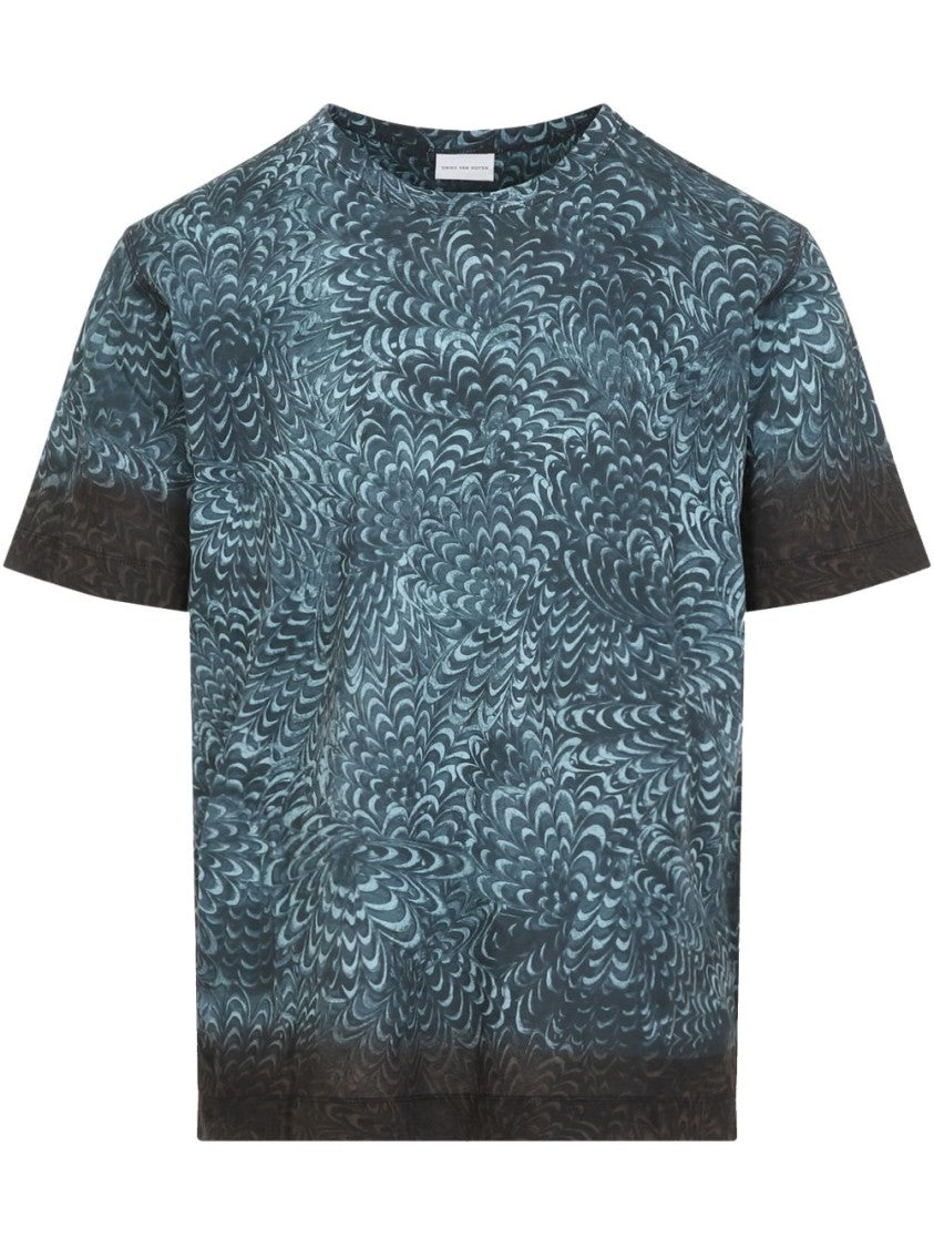 Dries Van Noten Teal Blue Short-Sleeve T-Shirt