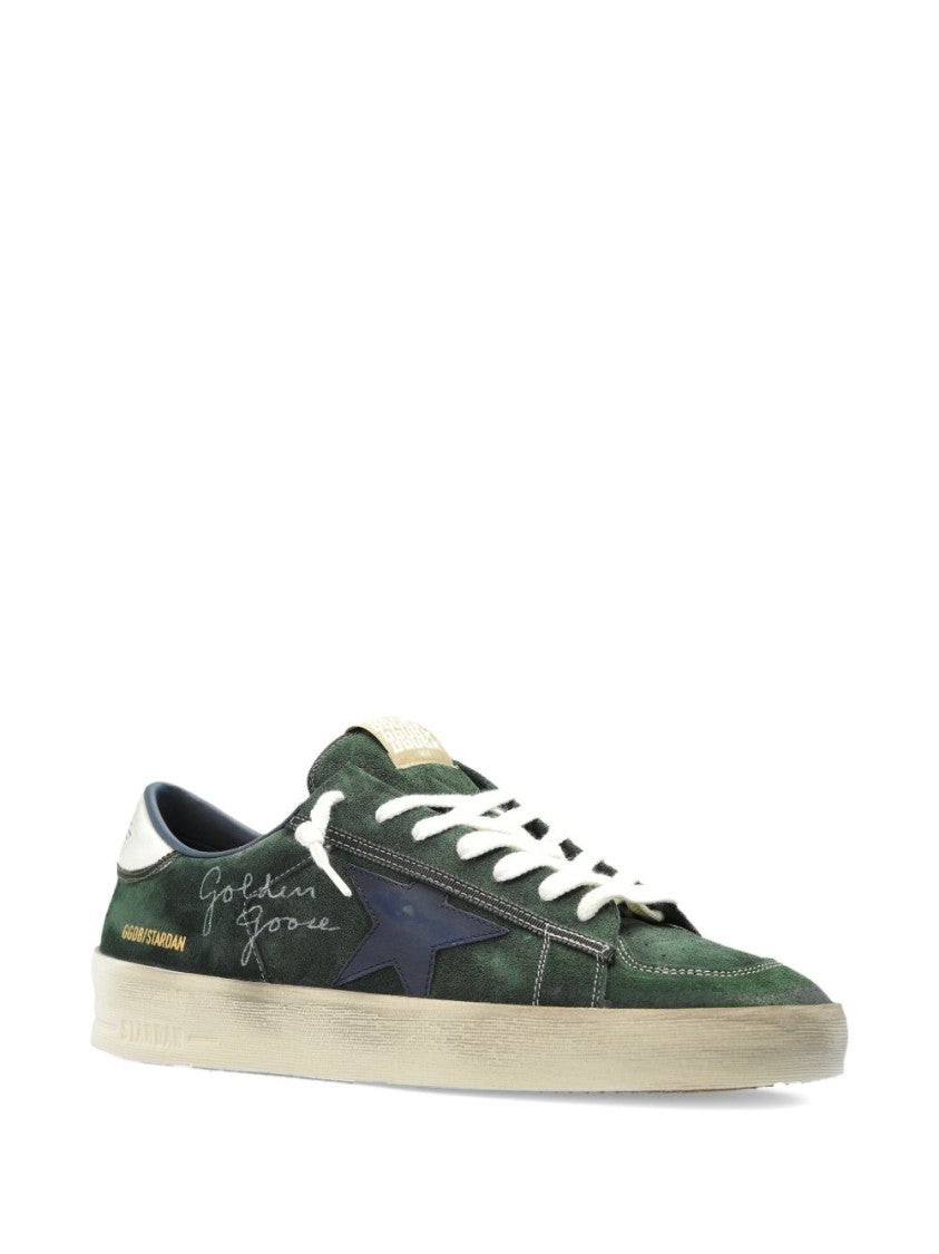 Golden Goose Low-Top Sneakers With Navy Star Detail