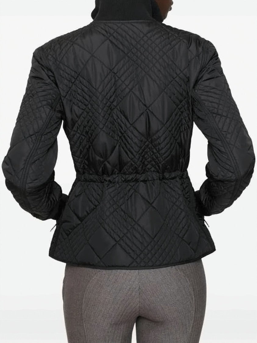 Burberry Diamond Quilted Jacket With High Collar