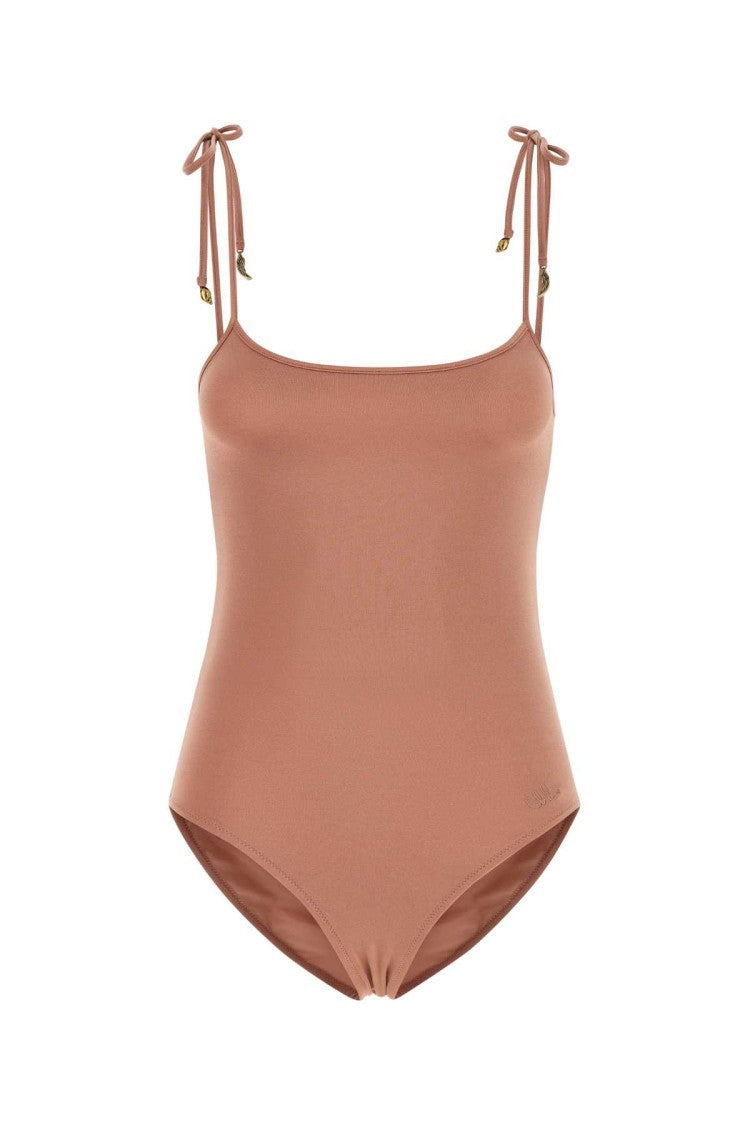 Chloé Antiqued Pink Stretch Nylon Swimsuit