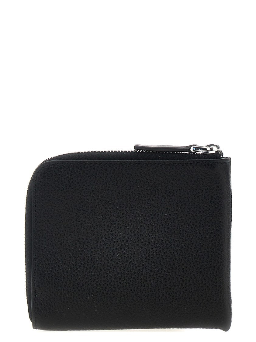 Marni Hammered Leather Wallet With Bold Logo
