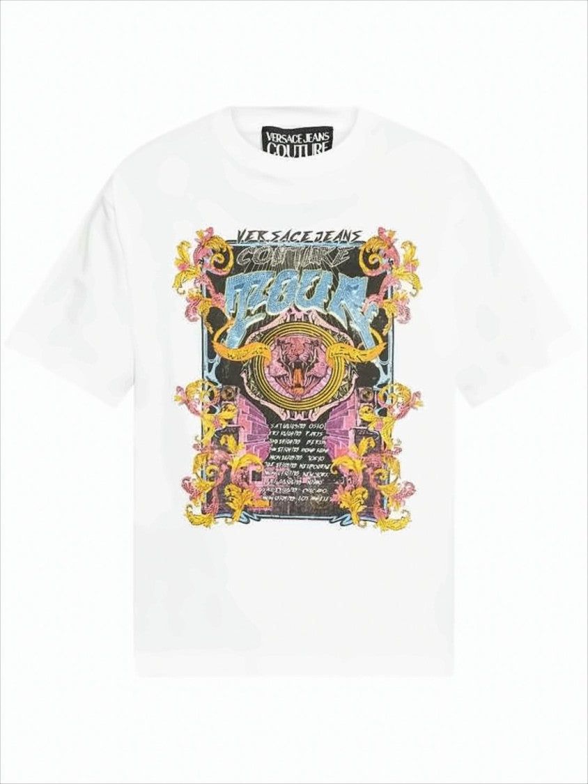 Versace Bold Graphic Tiger Print Versace T-Shirt