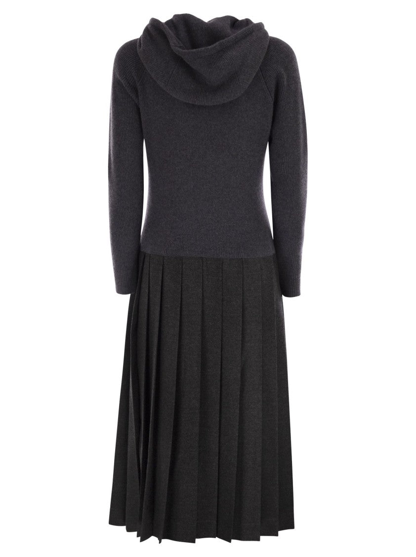 Fabiana Filippi Wool Blend Hooded Dress