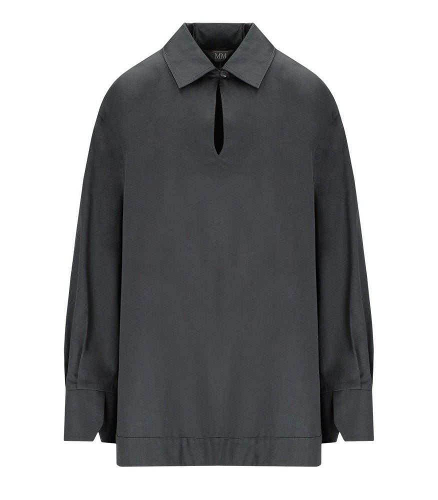 Max Mara Abano Cotton Long Sleeve Blouse