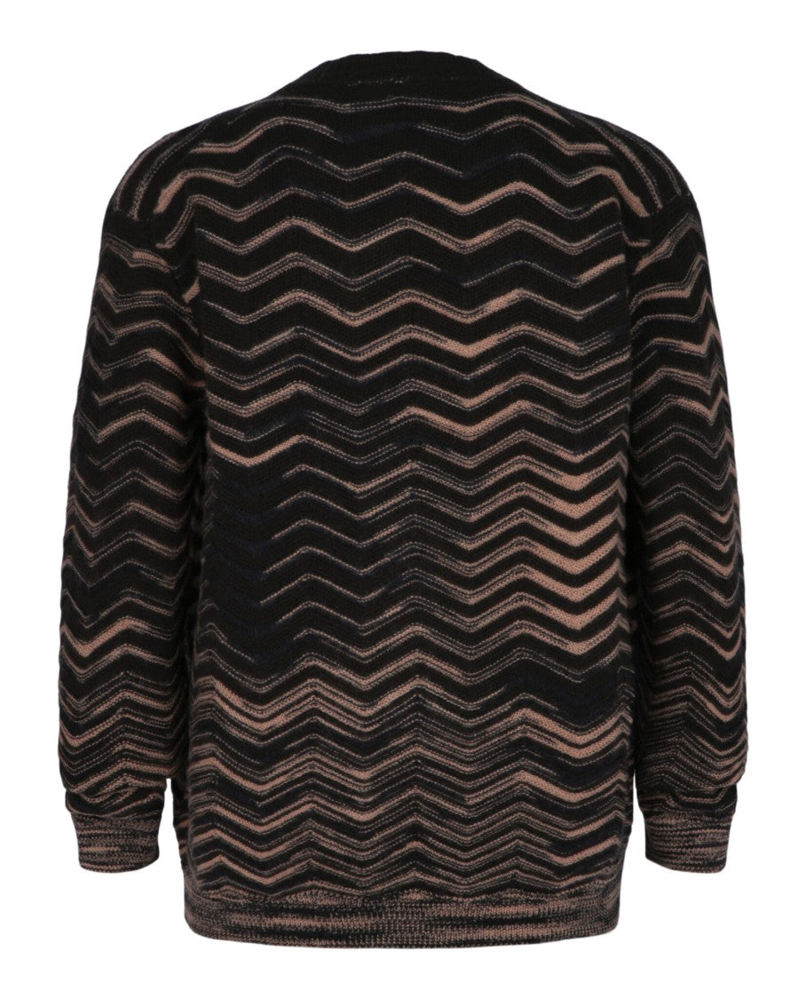 M Missoni Chevron-Knit Cardigan