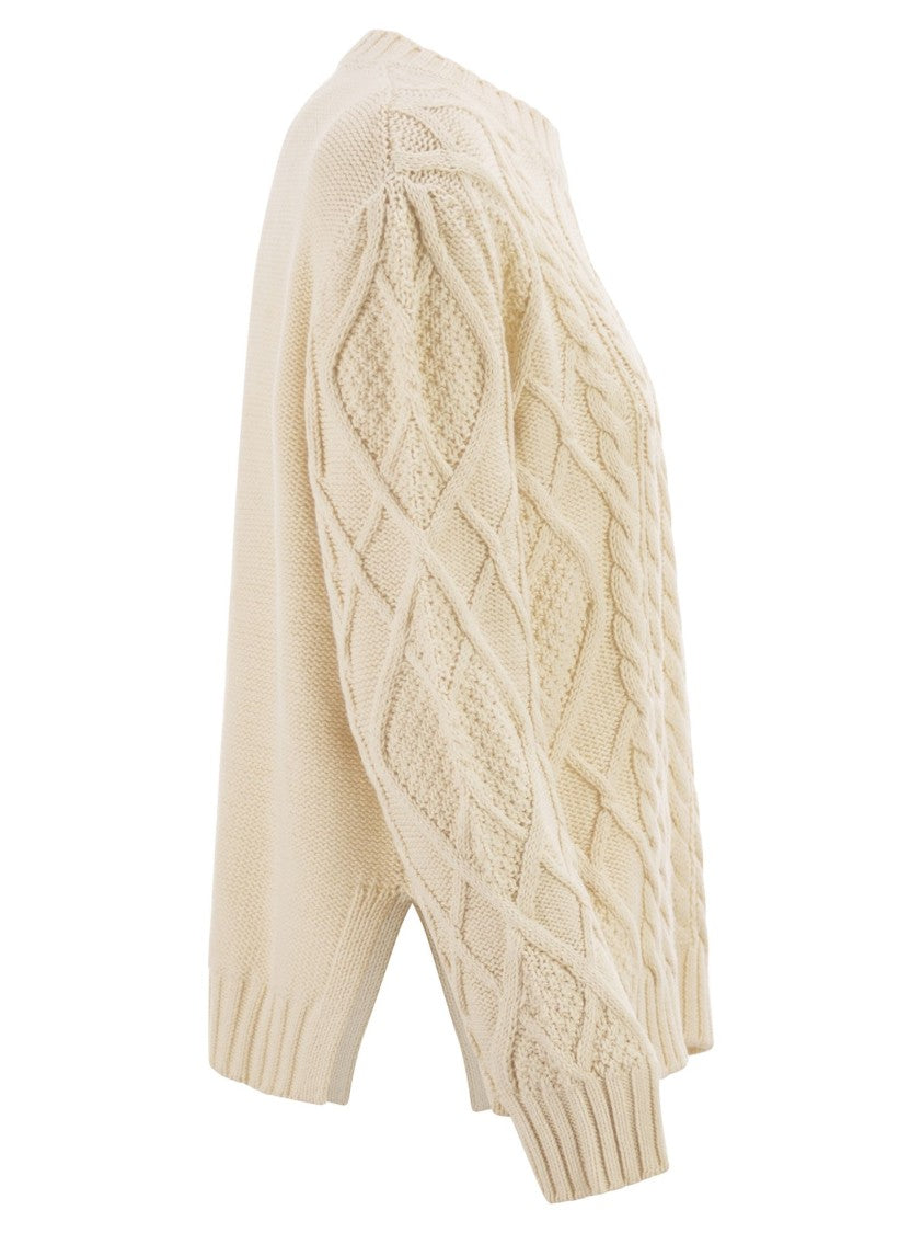Max Mara Wkdtenore - Cotton Jumper With Cables
