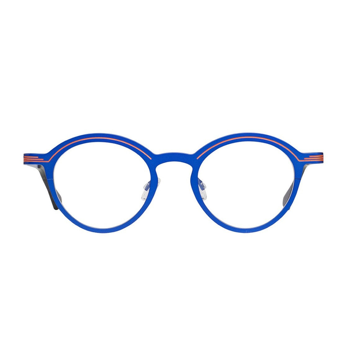 Matttew Vibrant Blue Tetra Titanium Round Sunglasses