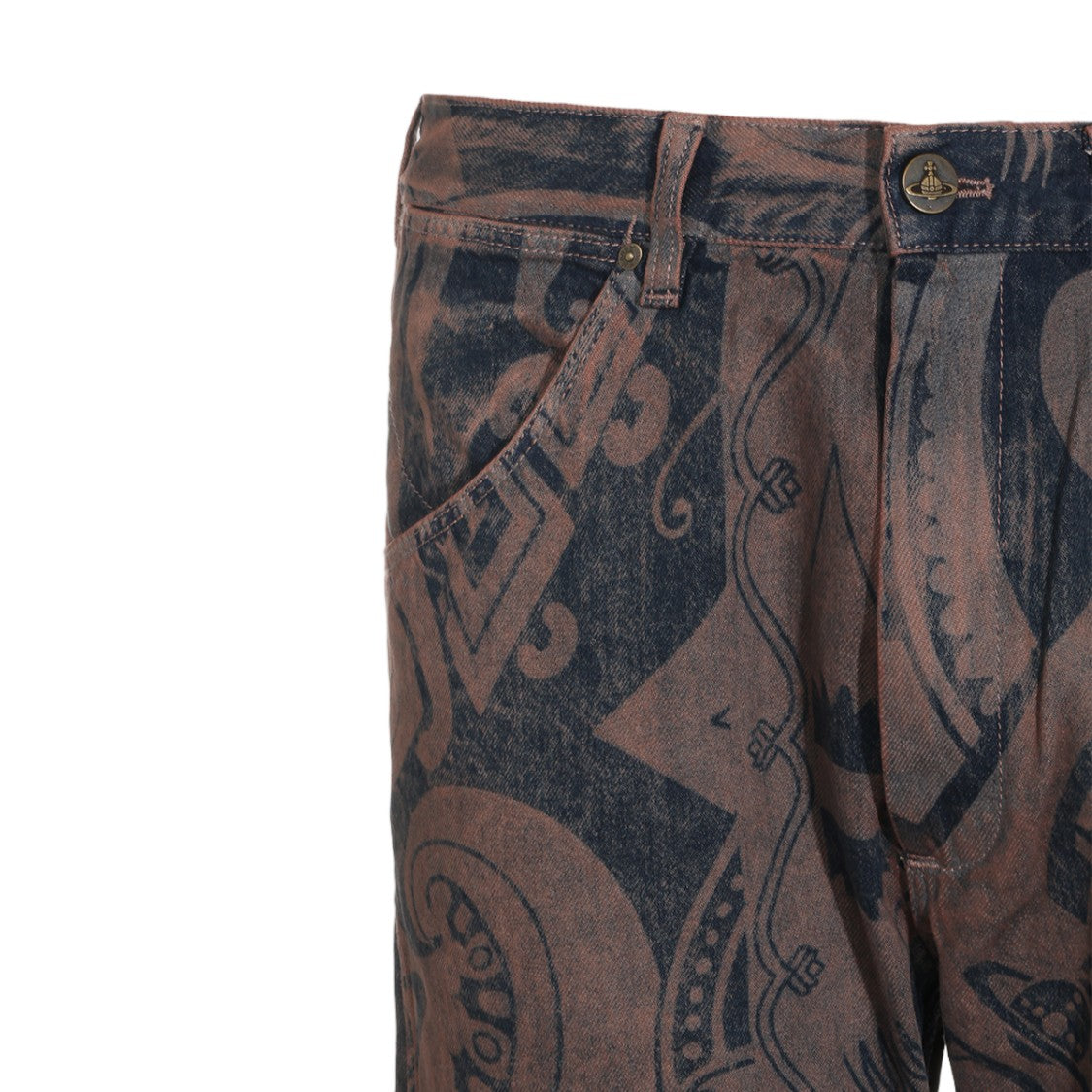 Vivienne Westwood Abstract Tribal Print Straight-Leg Jeans