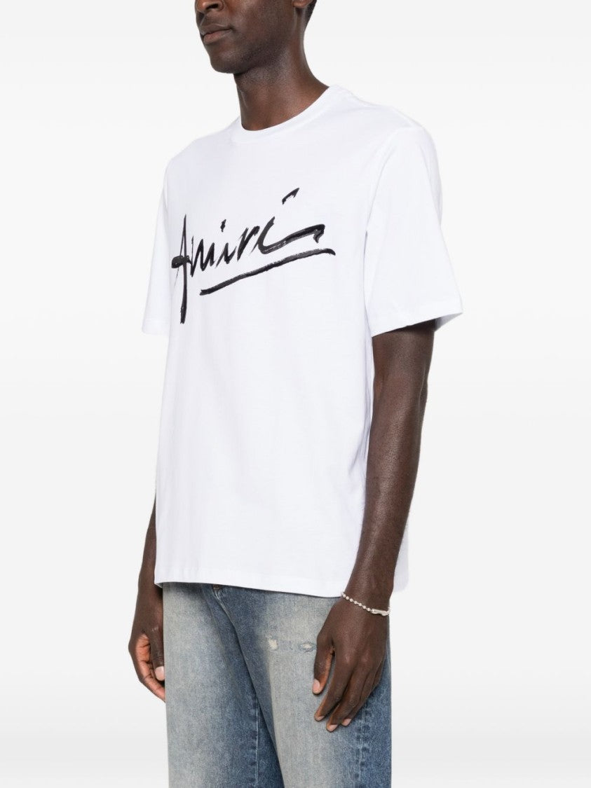 Amiri Brushstroke Logo T-Shirt With Relaxed Fit