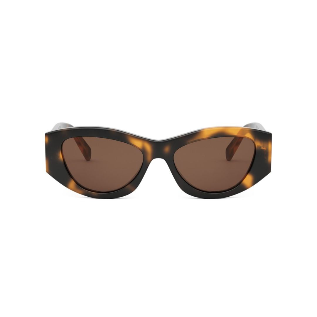 Celine Cat-Eye Tortoiseshell Sunglasses With Gold-Tone Logo