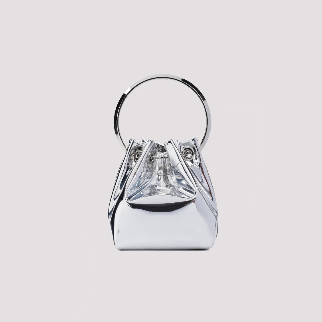 Jimmy Choo Silver Textile Bon Bon Handbag