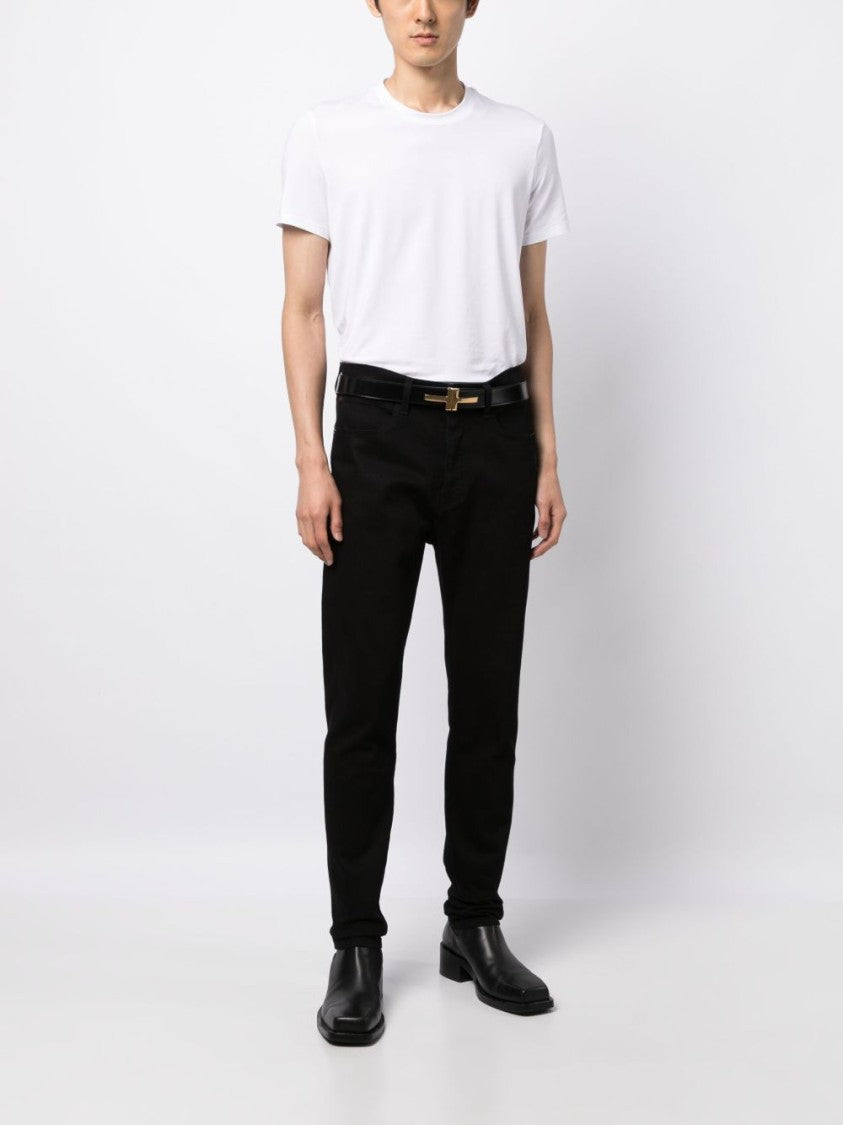 Tom Ford Classic Crew-Neck White T-Shirt With Subtle Branding
