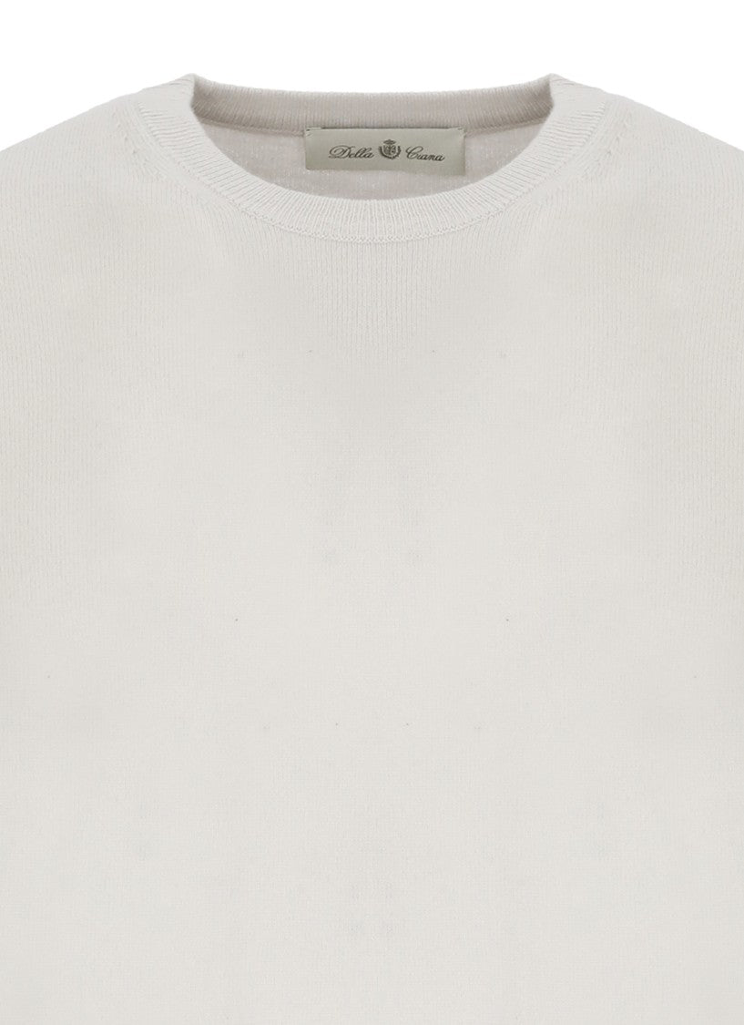 Della Ciana Grey Wool-Blend Crew Neck Sweater