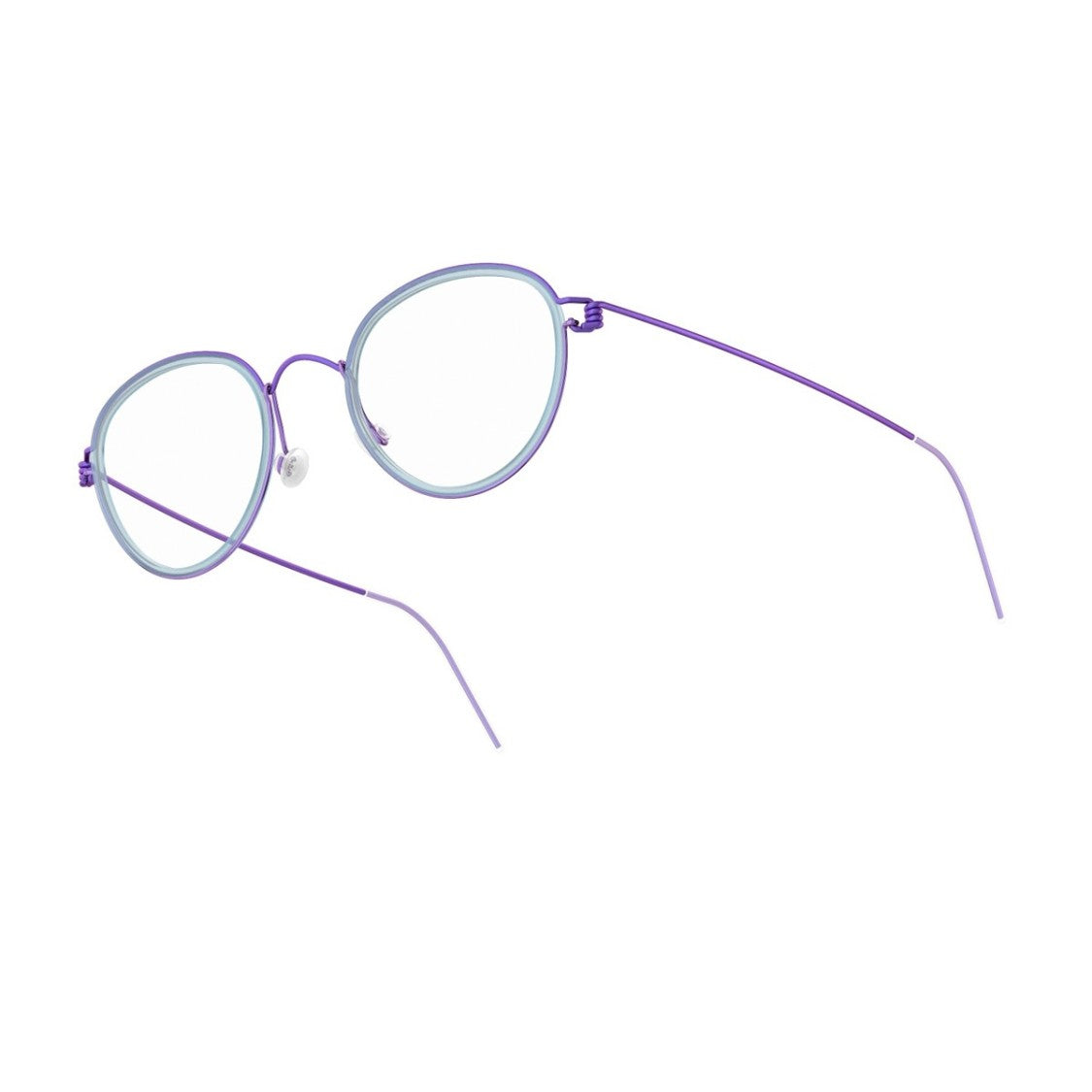 Lindberg Violet Light Blue Air Rim Jackie Titanium Phantos Eyewear