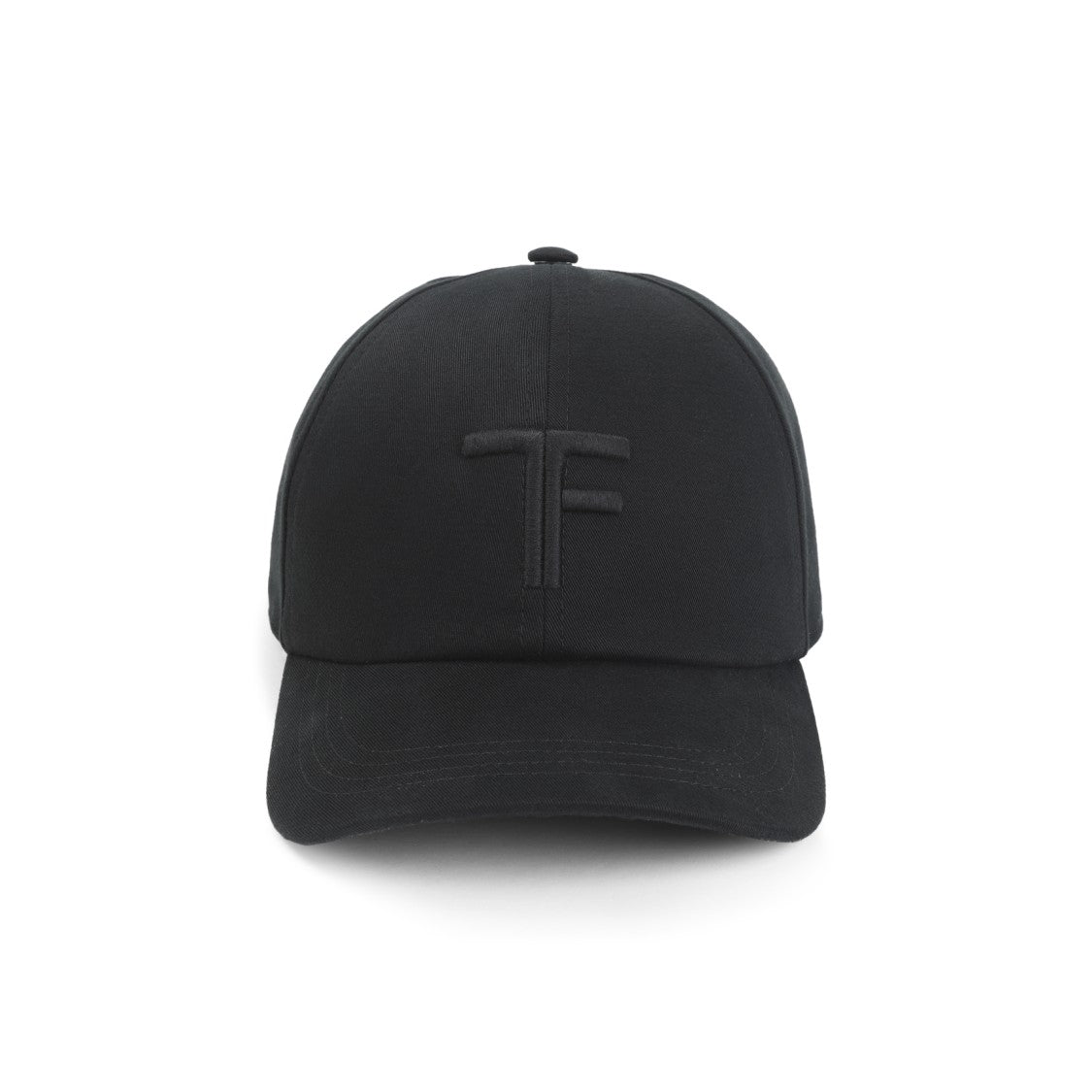 Tom Ford Structured Black Baseball Cap With Embossed Logo