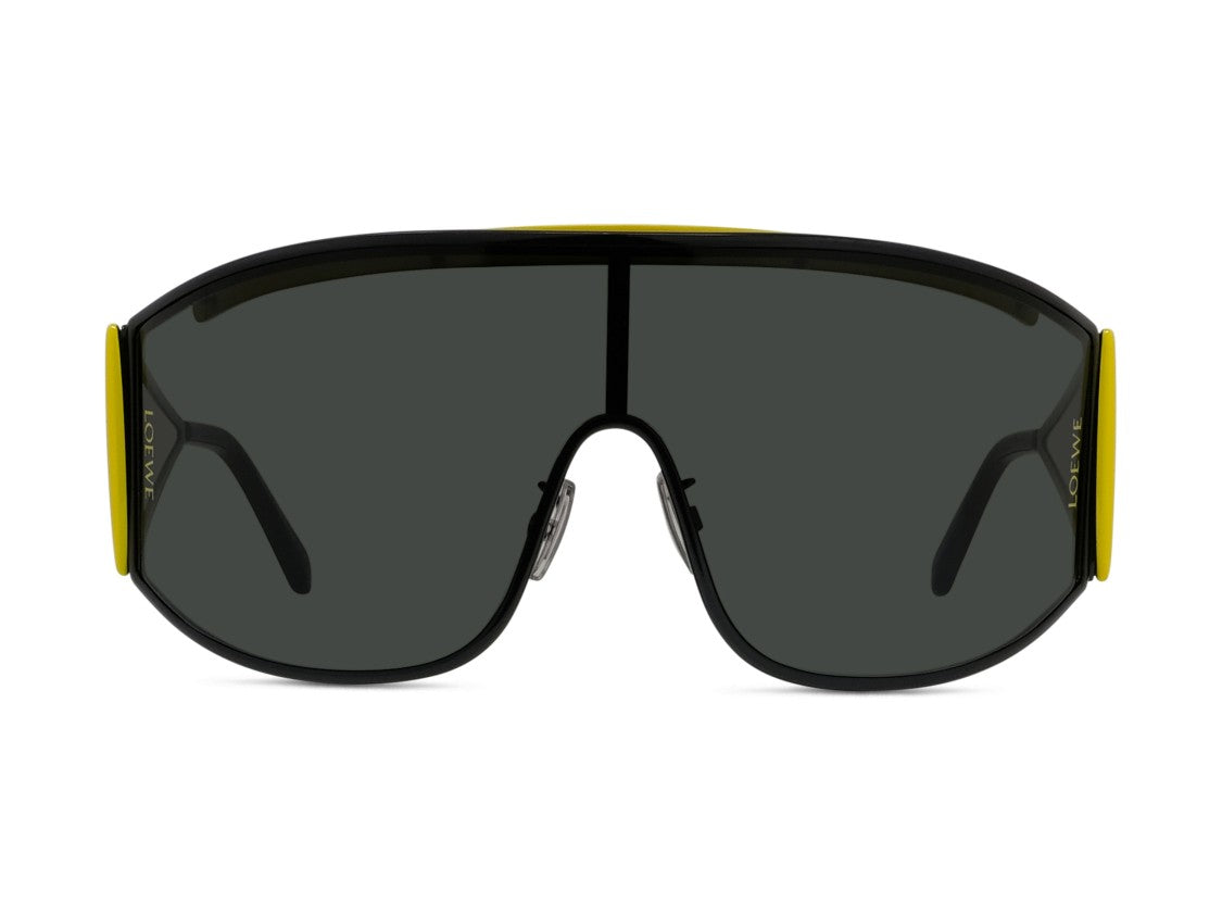 Loewe Yellow Lw40202u Bold Oversized Shield Sunglasses