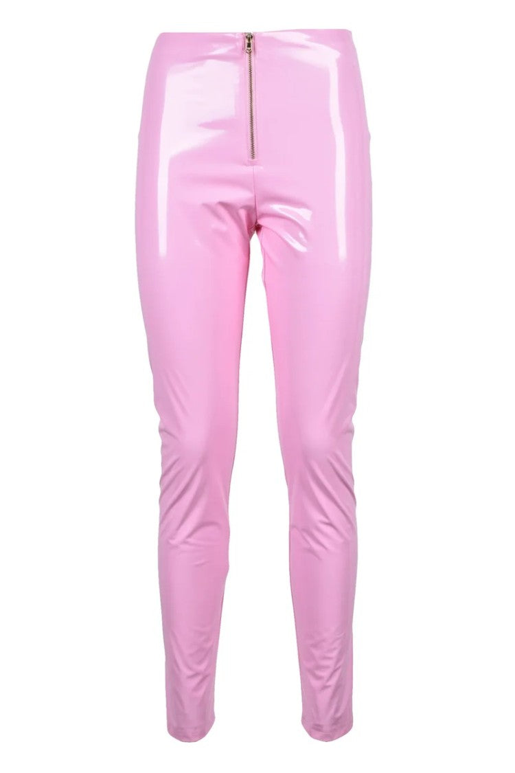 Patrizia Pepe Polyurethane Pants - Pink