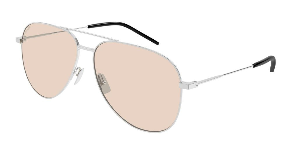 Saint Laurent Classic Aviator Sunglasses With Subtle Yellow Tinted Lenses