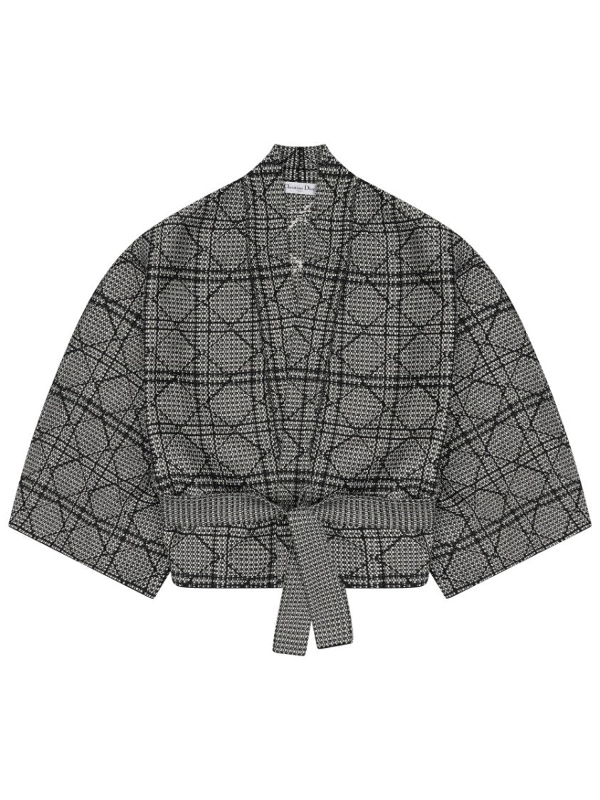 Dior Cotton-Blend Cannage Cropped Jacket