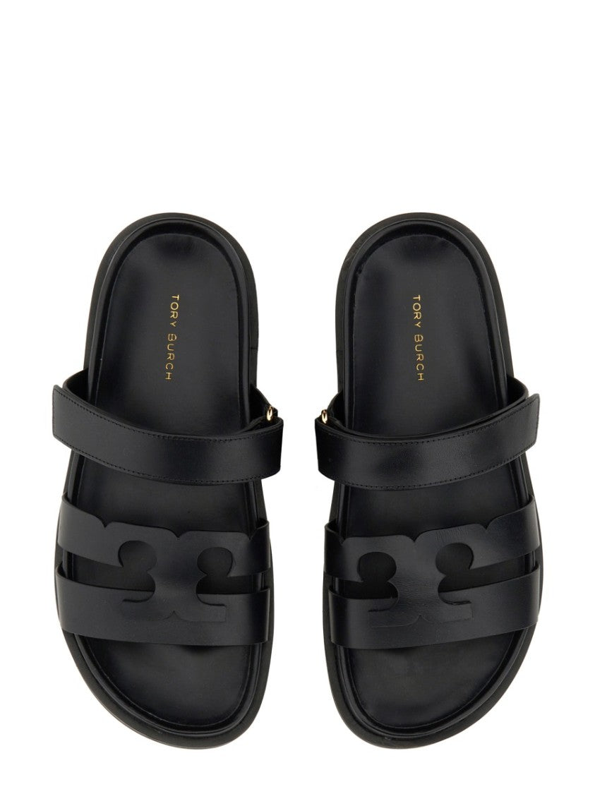 Tory Burch Cut-Out Design Bovine Leather Sandals