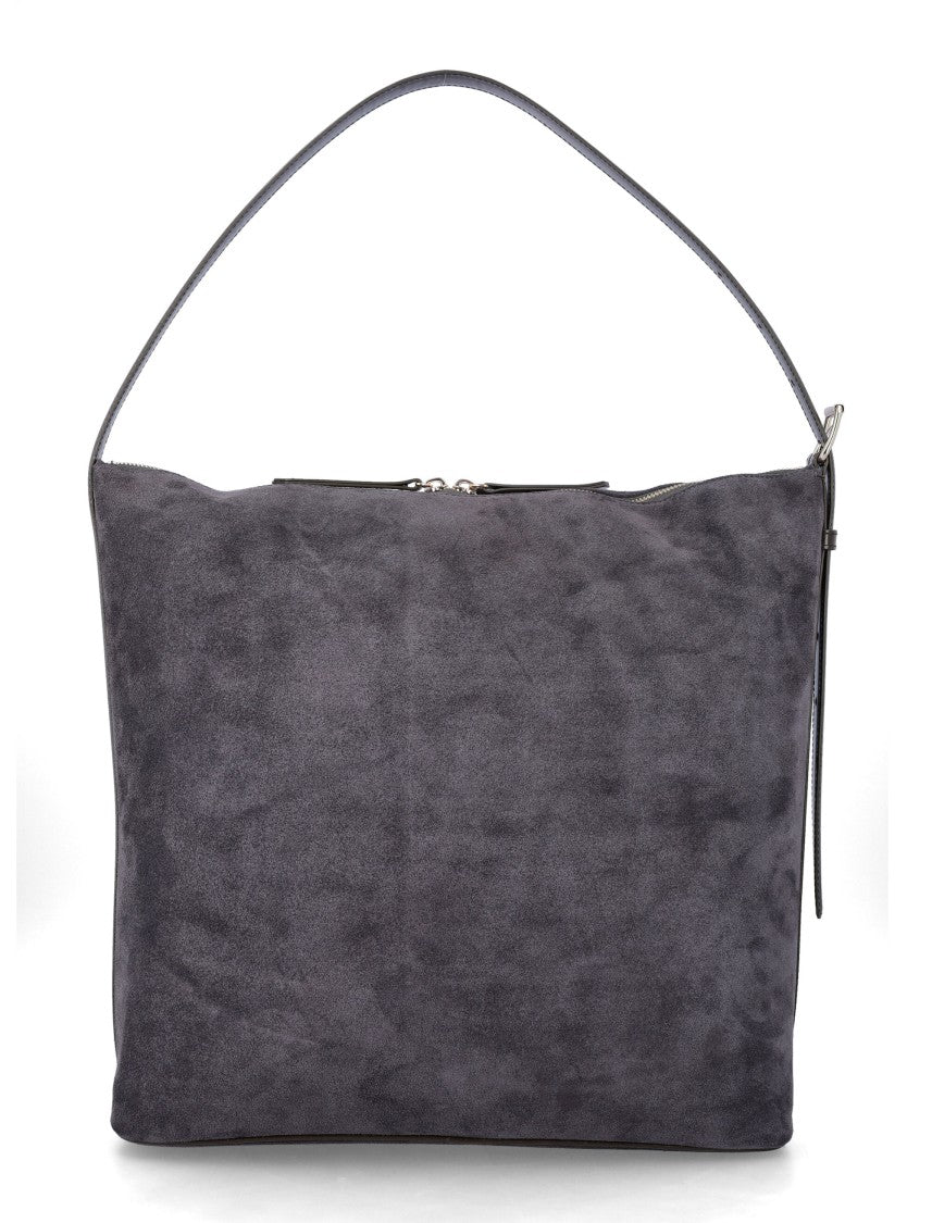 A.P.C. Sac Vera Maxi Rectangular Suede Shoulder Bag