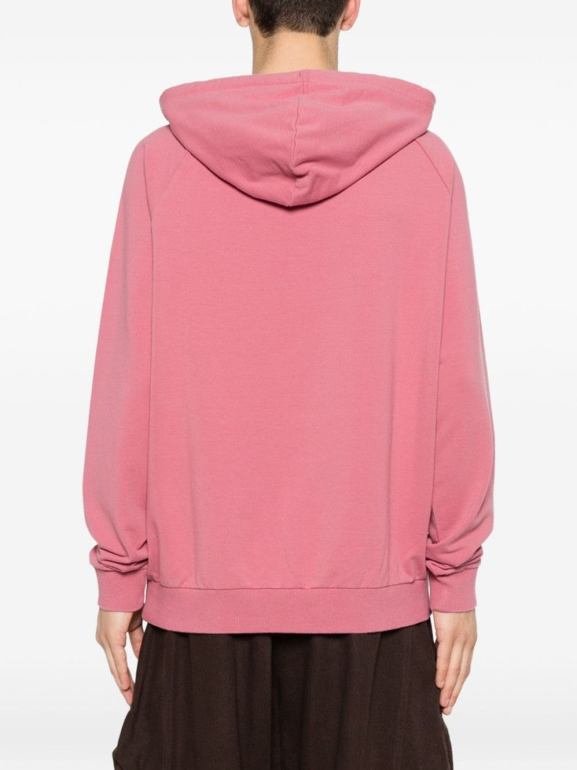 Moschino Pink Silk And Nylon Knit Hoodies