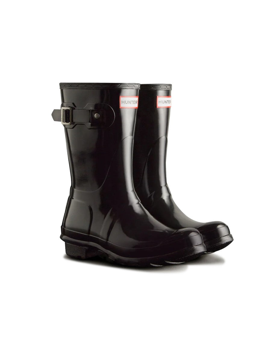 Hunter Original Short Gloss Black Wellington Boots