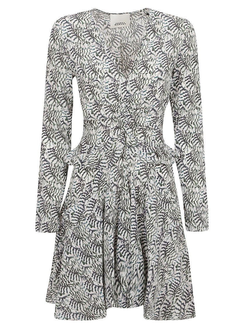 Isabel Marant Beige Dress With Deep V-Neckline