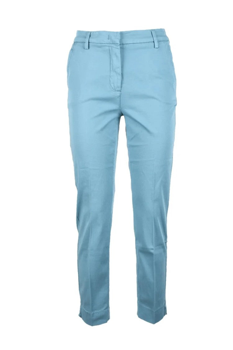 Ago E Filo Ago E Filo Cotton Stretch Trousers - Blue