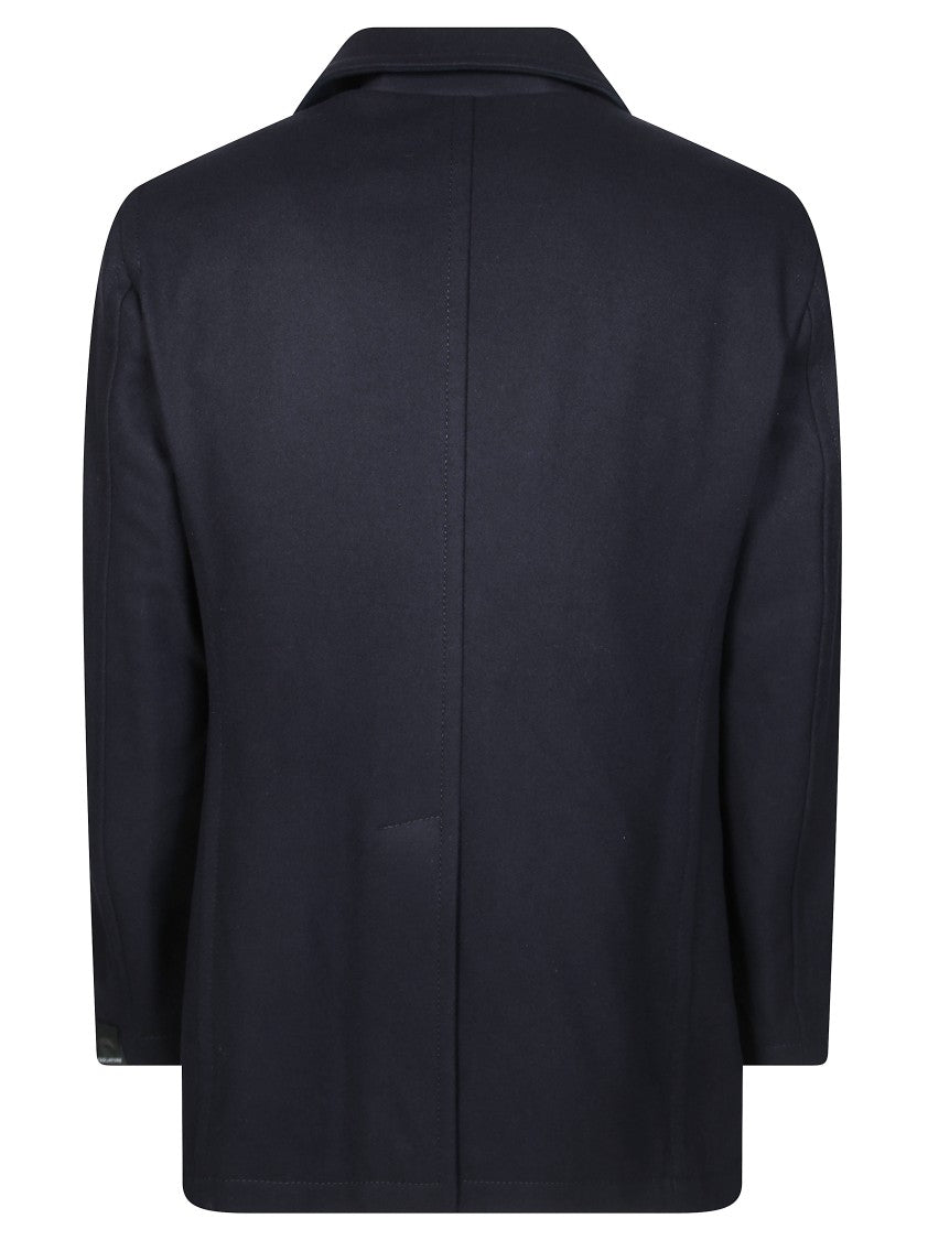 Tagliatore Double-Breasted Picot Panno Wool Peacoat