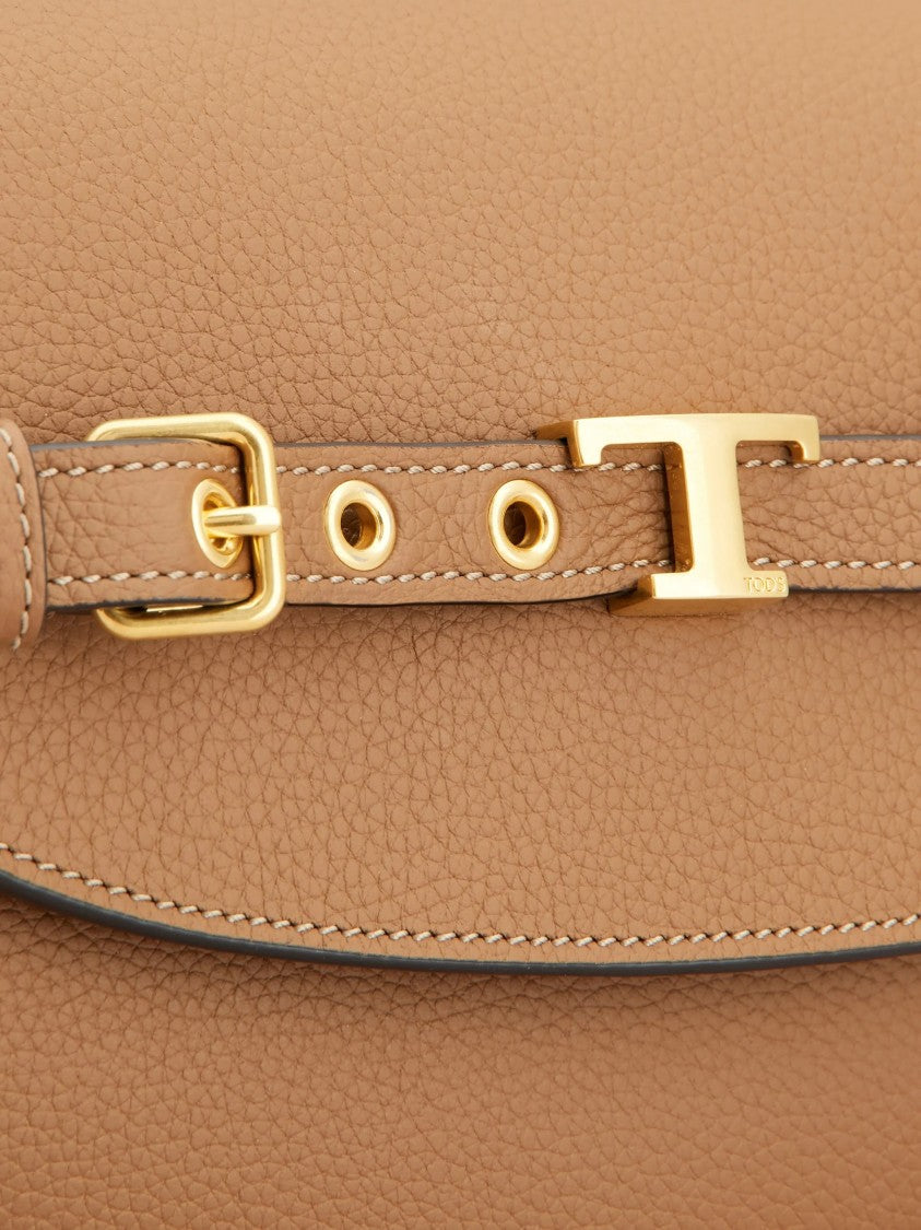 Tod's Mini Crossbody Bag With Rounded Silhouette And Gold-Tone Hardware