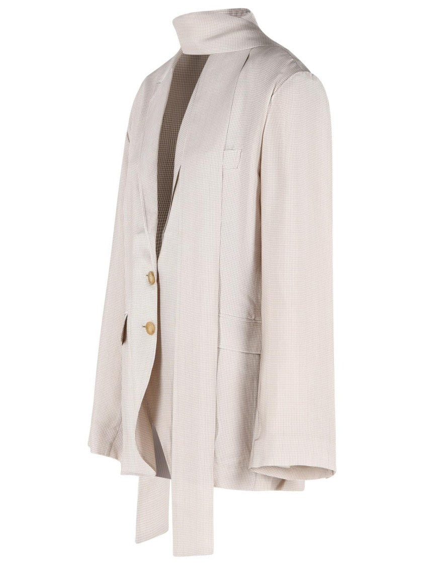 Acne Studios Blazer In Cupro Beige