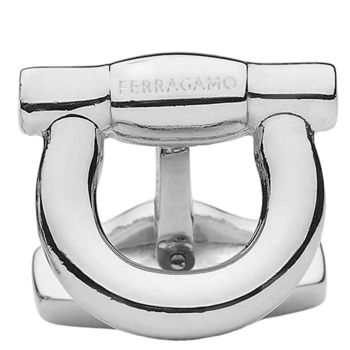 Salvatore Ferragamo Horseshoe-Shaped Polished Brass Cufflinks
