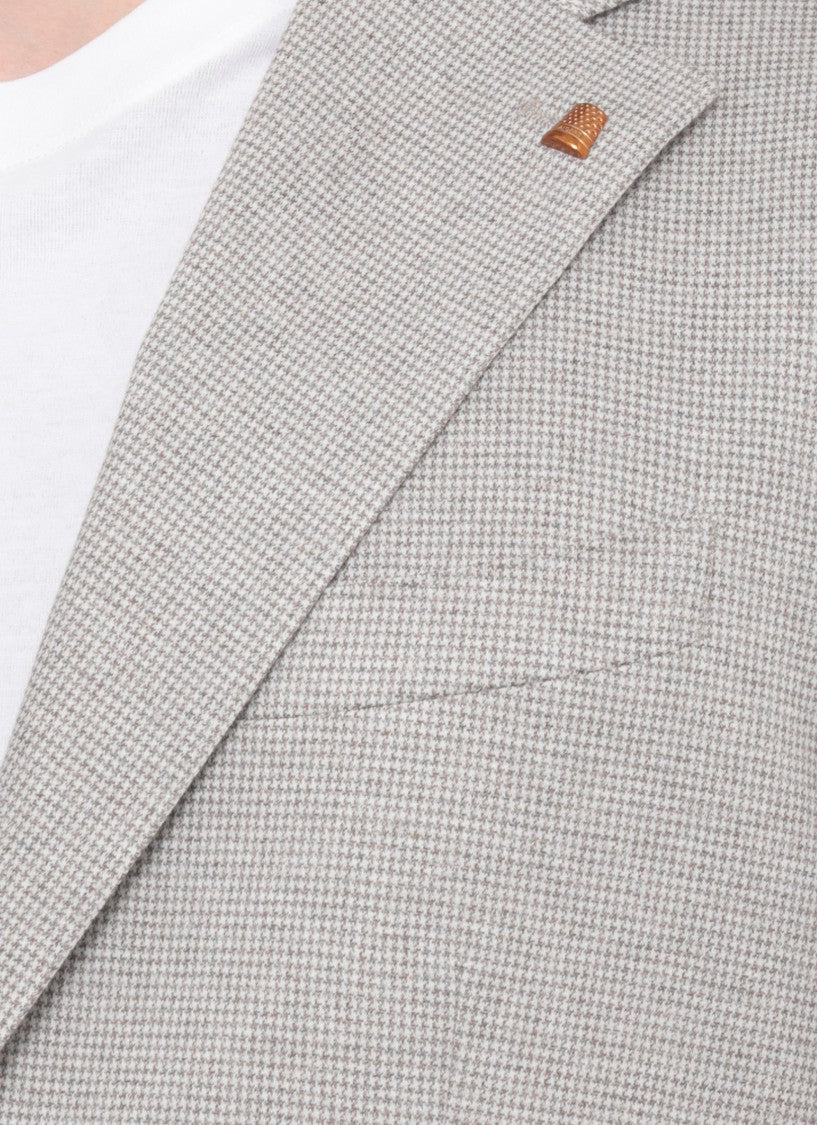 La Torre Red Beige Pied De Poule Blazer