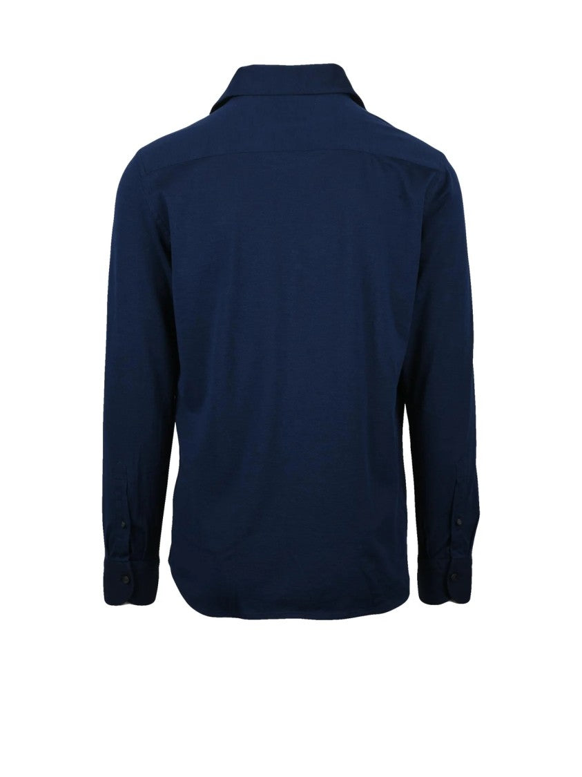 Sonrisa Fior Di Cotone Blue Cotton Fior Di Cotone Polo Shirt