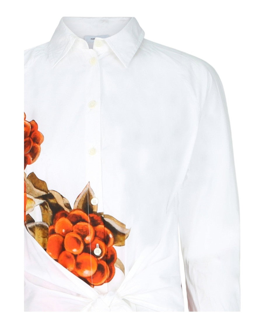 Ferragamo Botanical Print Shirt Dress
